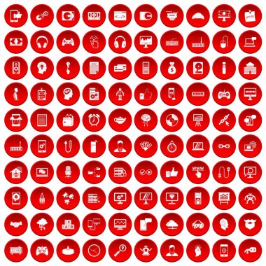 kırmızı 100 programcısı Icons set