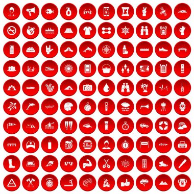 simgeler rafting 100 set kırmızı