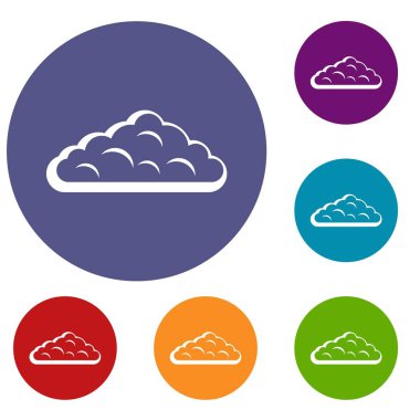 Islak bulut Icons set