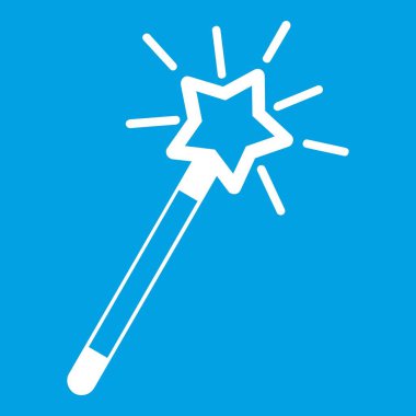 Sihirli değnek simgesi Beyaz