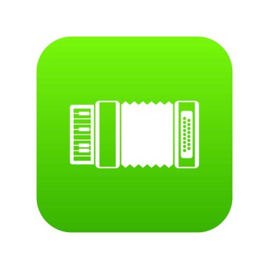 Akordeon simgesi dijital yeşil