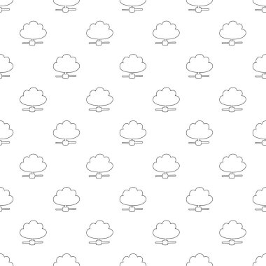 Bulut veritabanı simgesini, anahat stili