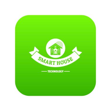 Akıllı izleme simgesi yeşil vektör