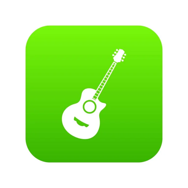 Classical guitar icon digital green — Stock Vector