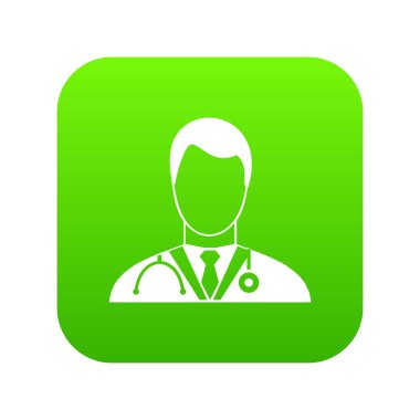 Doktor simgesi dijital yeşil