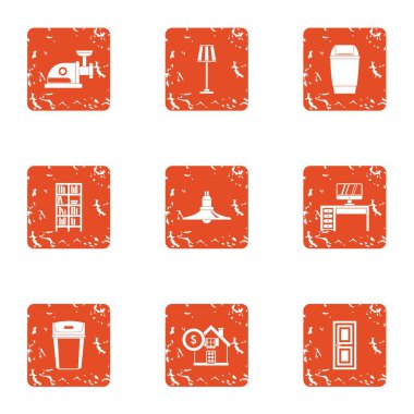 Ev banyo simgeler kümesi, grunge tarzı