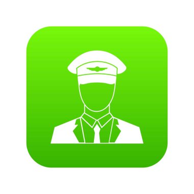 Pilot simgesi dijital yeşil