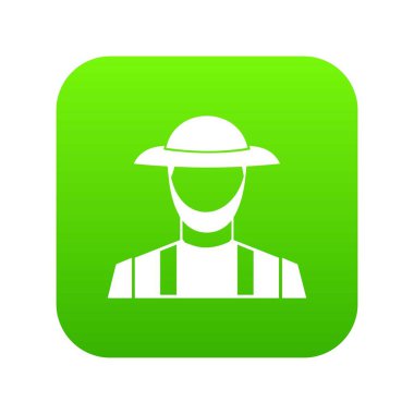 Çiftçi simgesi dijital yeşil