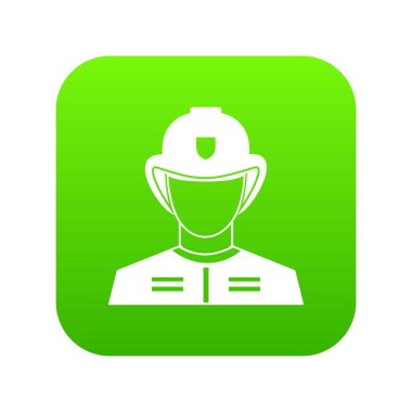 İtfaiyeci simgesi dijital yeşil