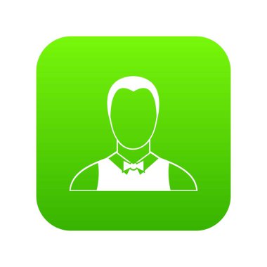 Garson simgesi dijital yeşil