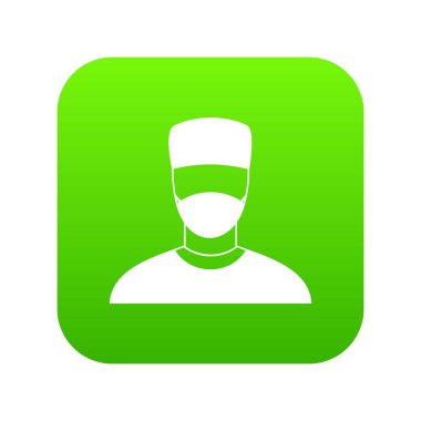 Doktor simgesi dijital yeşil