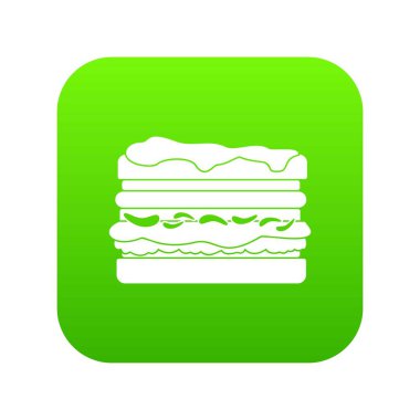 Burger yeşil simge vektör