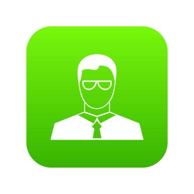 Öğretmen simgesi dijital yeşil