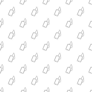 Becerikli alet içinde ateş simgesi, anahat stili