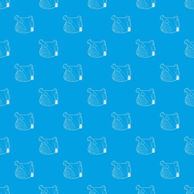 Genç okul sırt çantası desen vektör kesintisiz mavi