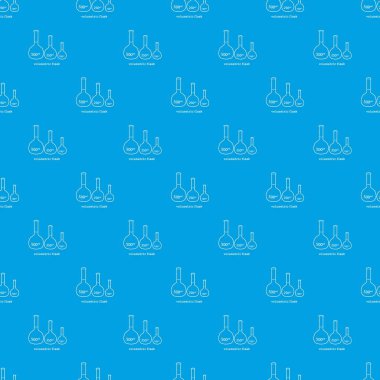 Volumetric flask desen vektör kesintisiz mavi