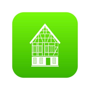 Hollanda ev yeşil simge vektör