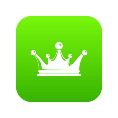 Taç yeşil simge vektör