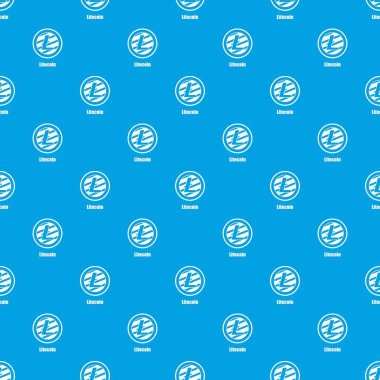 Litecoin desen vektör kesintisiz mavi