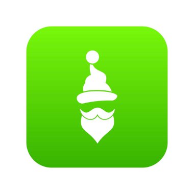 Noel Baba şapkası, bıyık ve sakal, basit tarzı