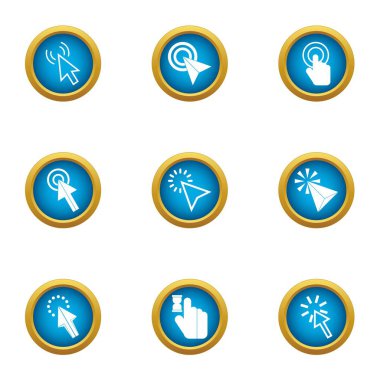 Snap Icons set, düz stil