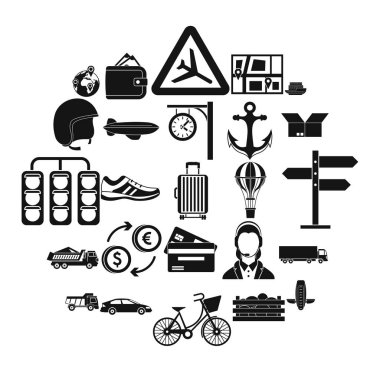 Exchange Icons set, basit tarzı