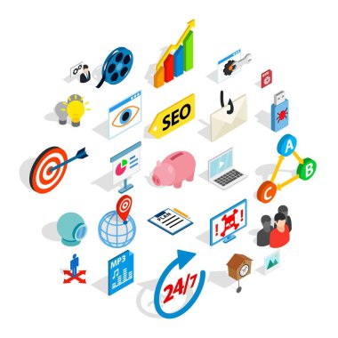 Simgeler kümesi, izometrik tarzı styling