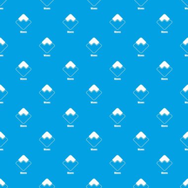 Dalgalar desen vektör kesintisiz mavi