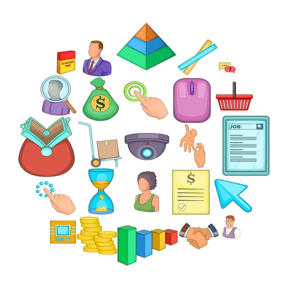 Corporation'ın Icons set, karikatür tarzı