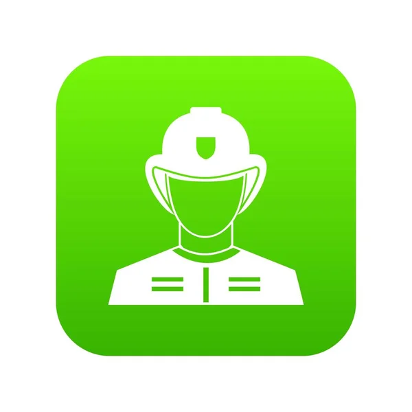 消防员图标数字绿色 — 图库矢量图片