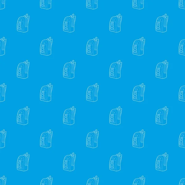 Okul sırt çantası desen vektör kesintisiz mavi