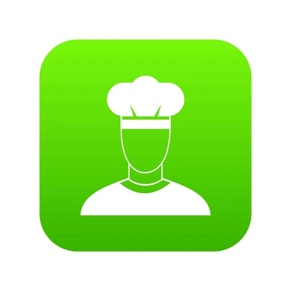 Icono del cocinero digital verde — Vector de stock