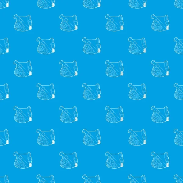 Genç okul sırt çantası desen vektör kesintisiz mavi