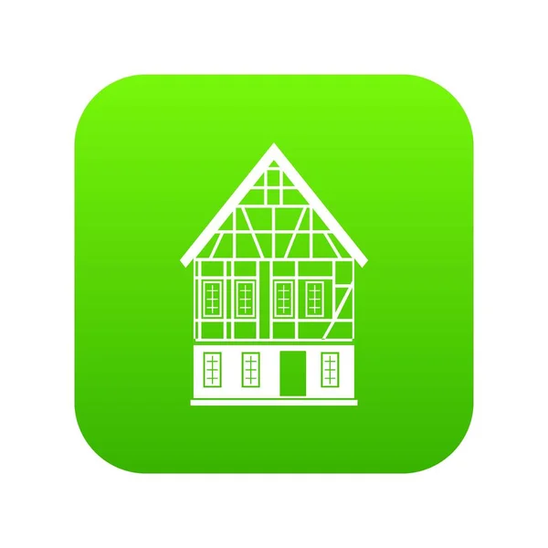 Holland Haus Symbol grüner Vektor — Stockvektor