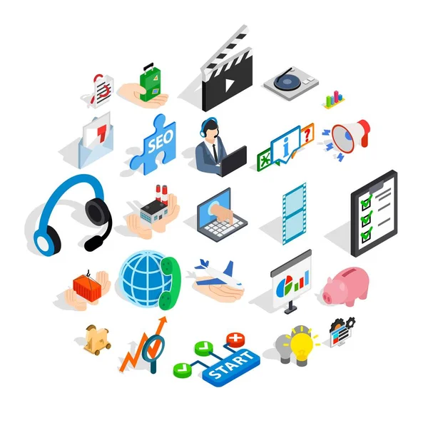 Oyun geliştirme Icons set, izometrik stili