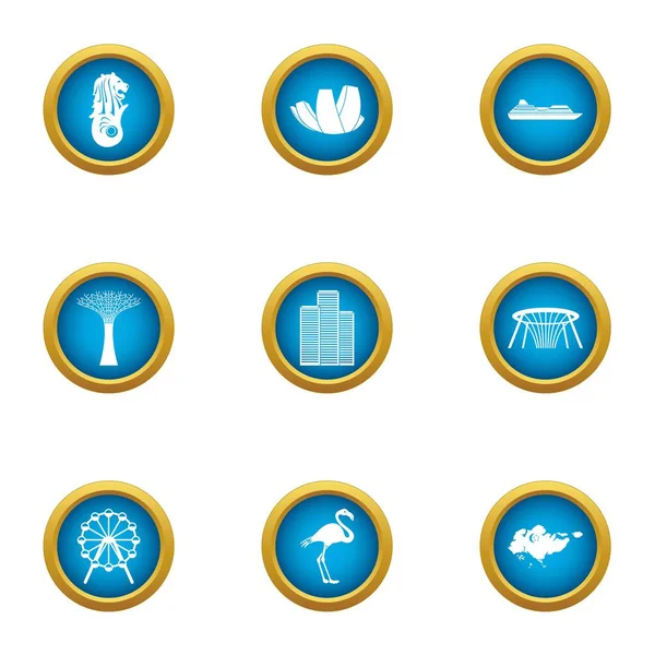 Simgeler dolaşıp ayarlayın. Düz beyaz arka plan üzerinde izole web için vektör simgeler dolaşıp 9 kümesi