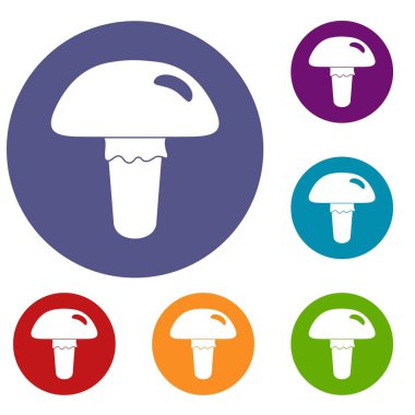 Zehirli mantar Icons set