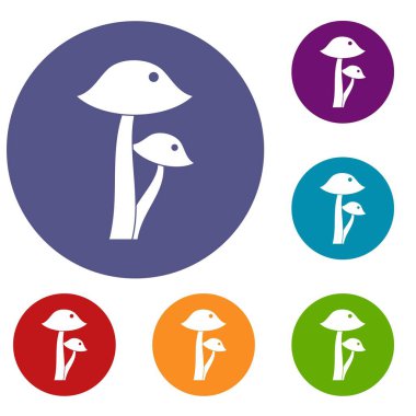 Tatlım mantar Icons set