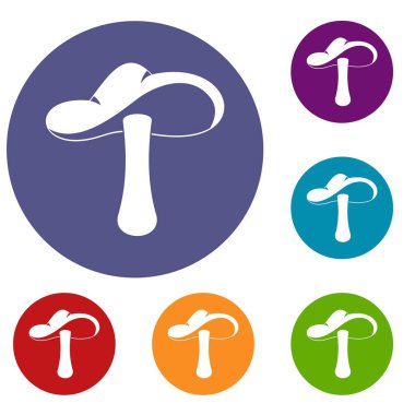 Sonbahar mantar Icons set