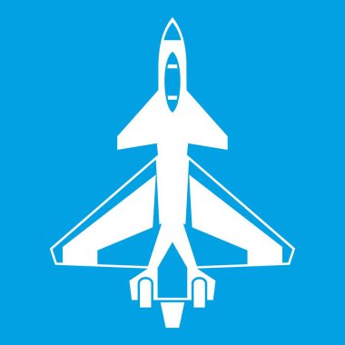 Askeri savaş uçağı simgesi beyaz