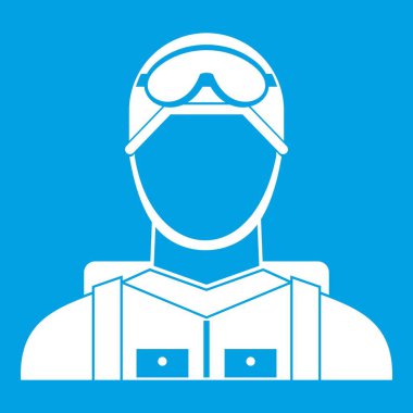 Askeri paraşütçü simgesi beyaz