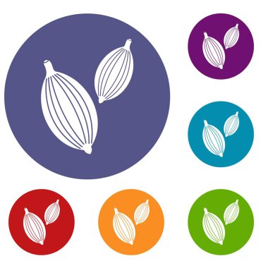 Kakule bakla Icons set