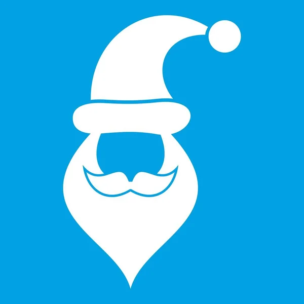 Шляпа Санта-Клауса, горбуша и борода, простой стиль — стоковый вектор
