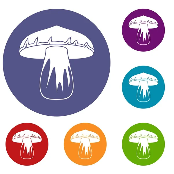 Orman mantar Icons set