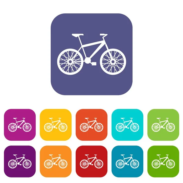 Conjunto de ícones de bicicleta — Vetor de Stock