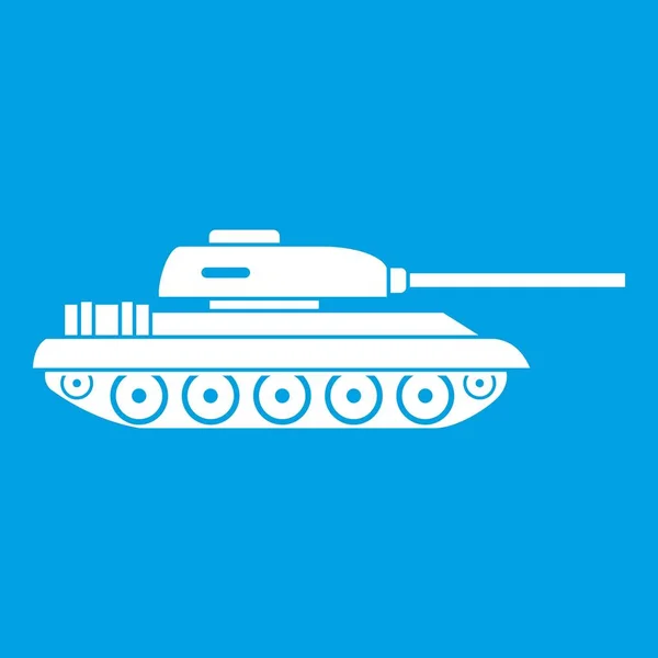 Значок танка белый — стоковый вектор