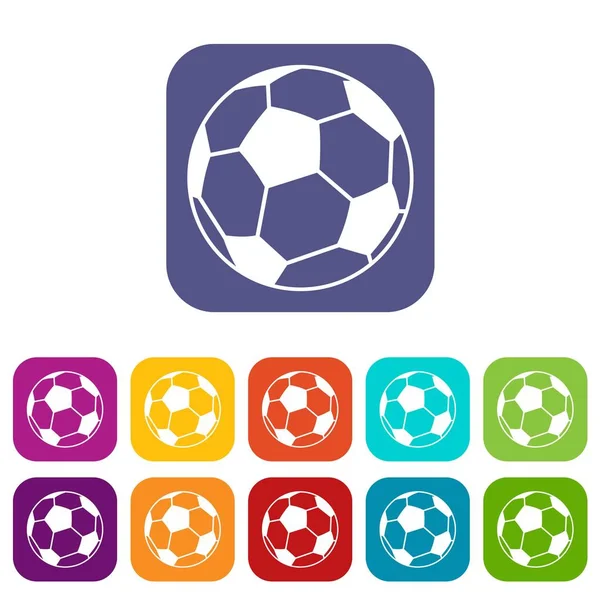 Soccer ball icons set — Stock Vector