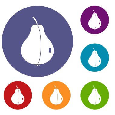 Bütün armut Icons set