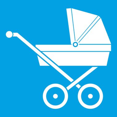 Bebek arabası simgesi beyaz
