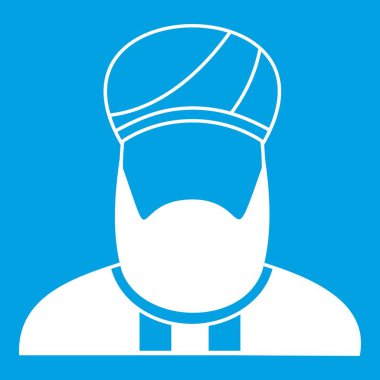 Müslüman vaiz simgesi beyaz